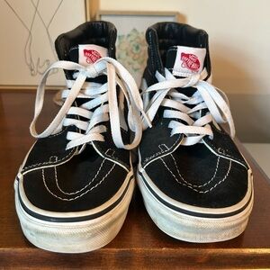 Vans Black and White High-Top Sneakers